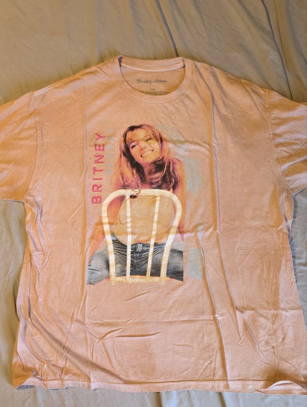 Britney Spears Graphic Tee in Light Pink